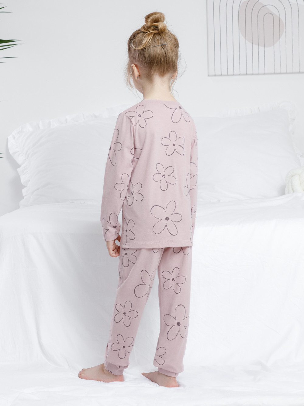 Пижама для девочки, артикул: К 1561, цвет: розовый, фото 5