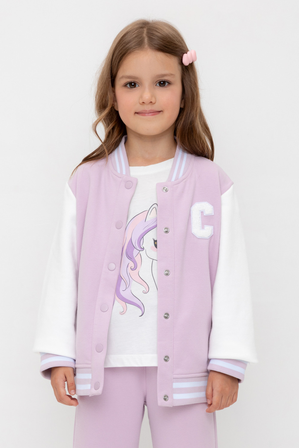 Жакет для девочки, артикул: КР 302675, цвет: фиолетовый, фото 5