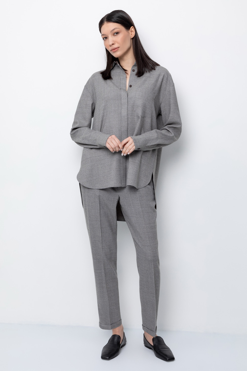 Блузы, рубашки женские для мам, артикул: ЕТ 30005, цвет: серый, фото 5