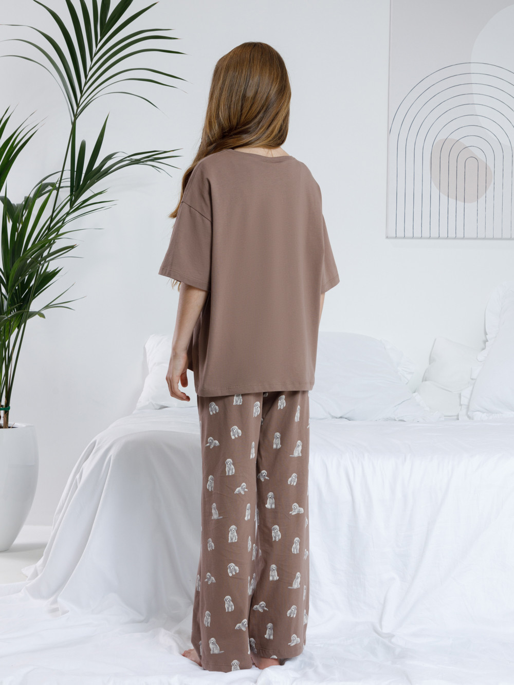 Пижама для девочки, артикул: МП 1657-1, цвет: коричневый, фото 5