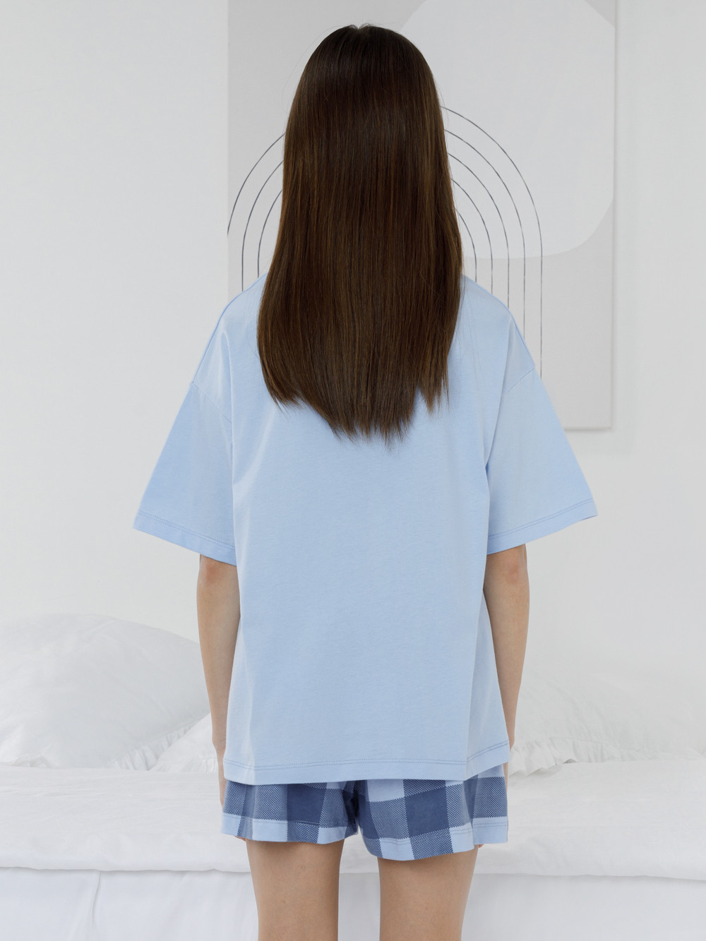 Пижама для девочки, артикул: МП 1658, цвет: голубой, фото 5