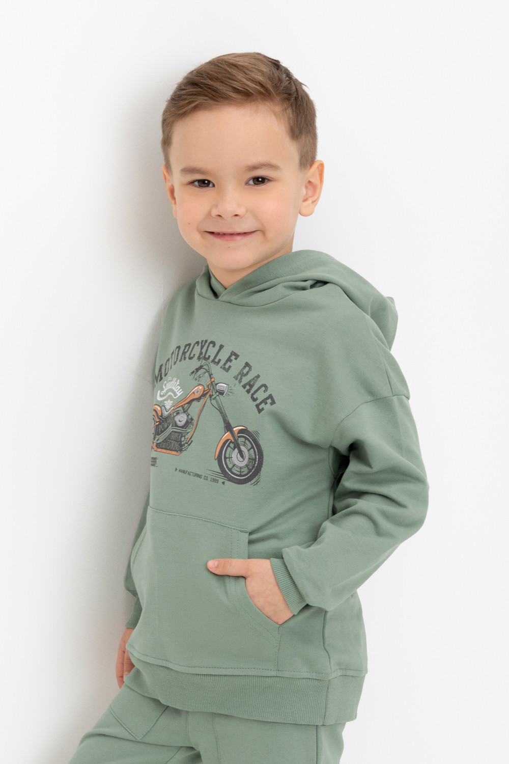 Толстовки для мальчика, артикул: К 302480, цвет: зеленый, фото 5