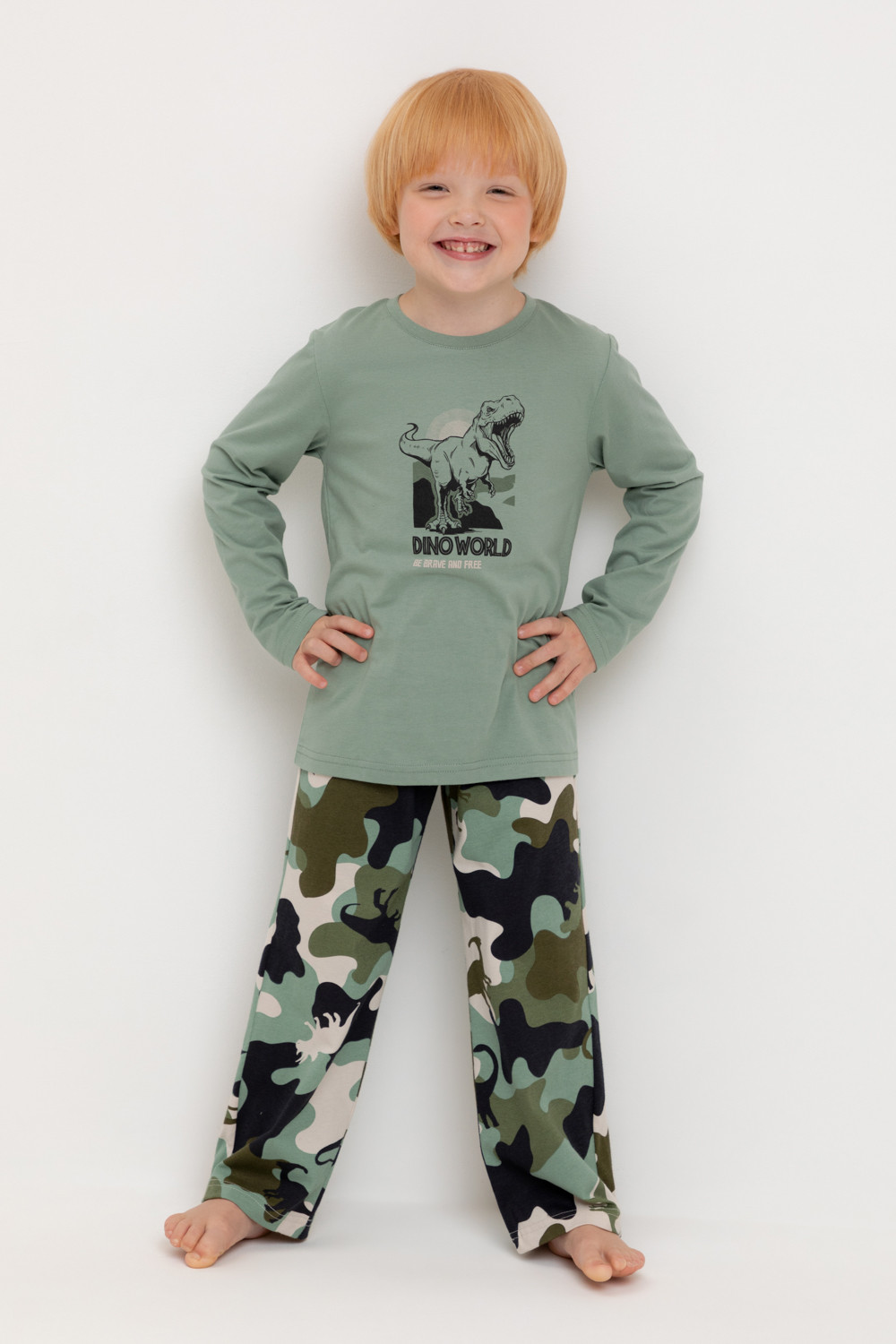 Пижама для мальчика, артикул: К 1600, цвет: зеленый, фото 5