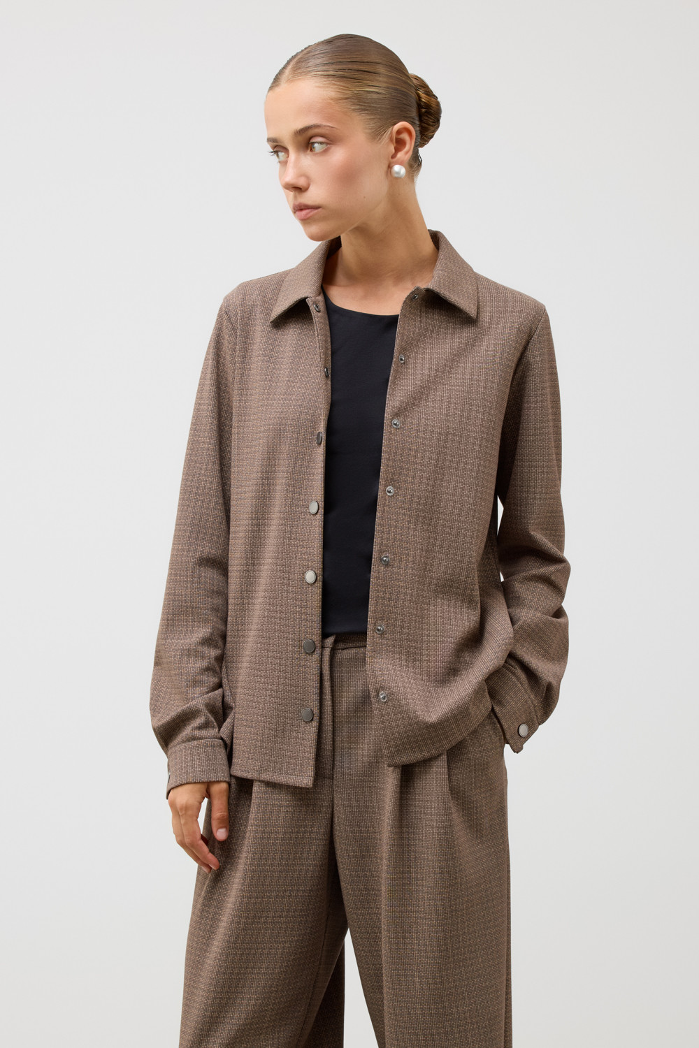 Блузы, рубашки женские для мам, артикул: ЕВТ 3245, цвет: черный3, фото 5