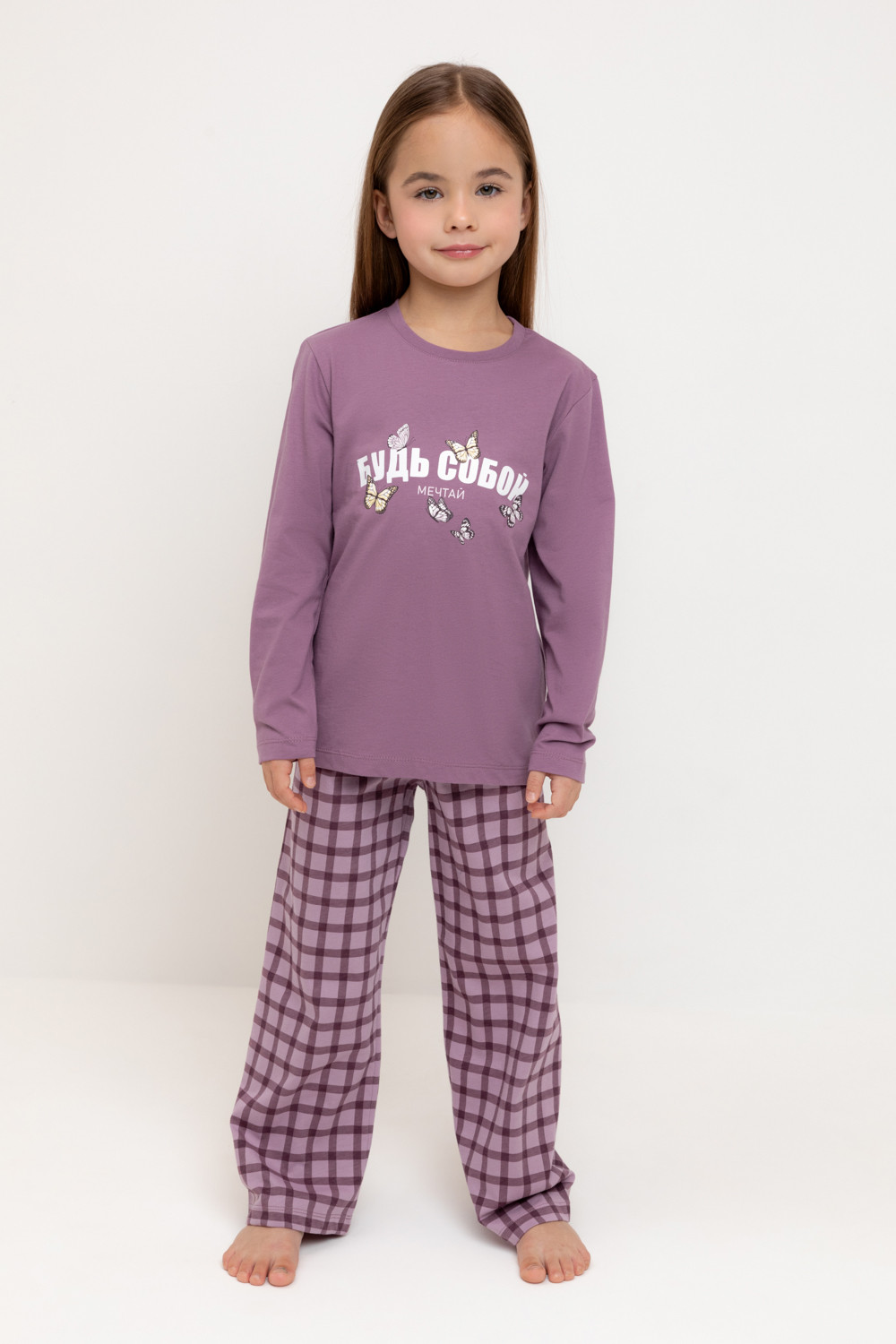Пижама для девочки, артикул: К 1623, цвет: бордовый, фото 5