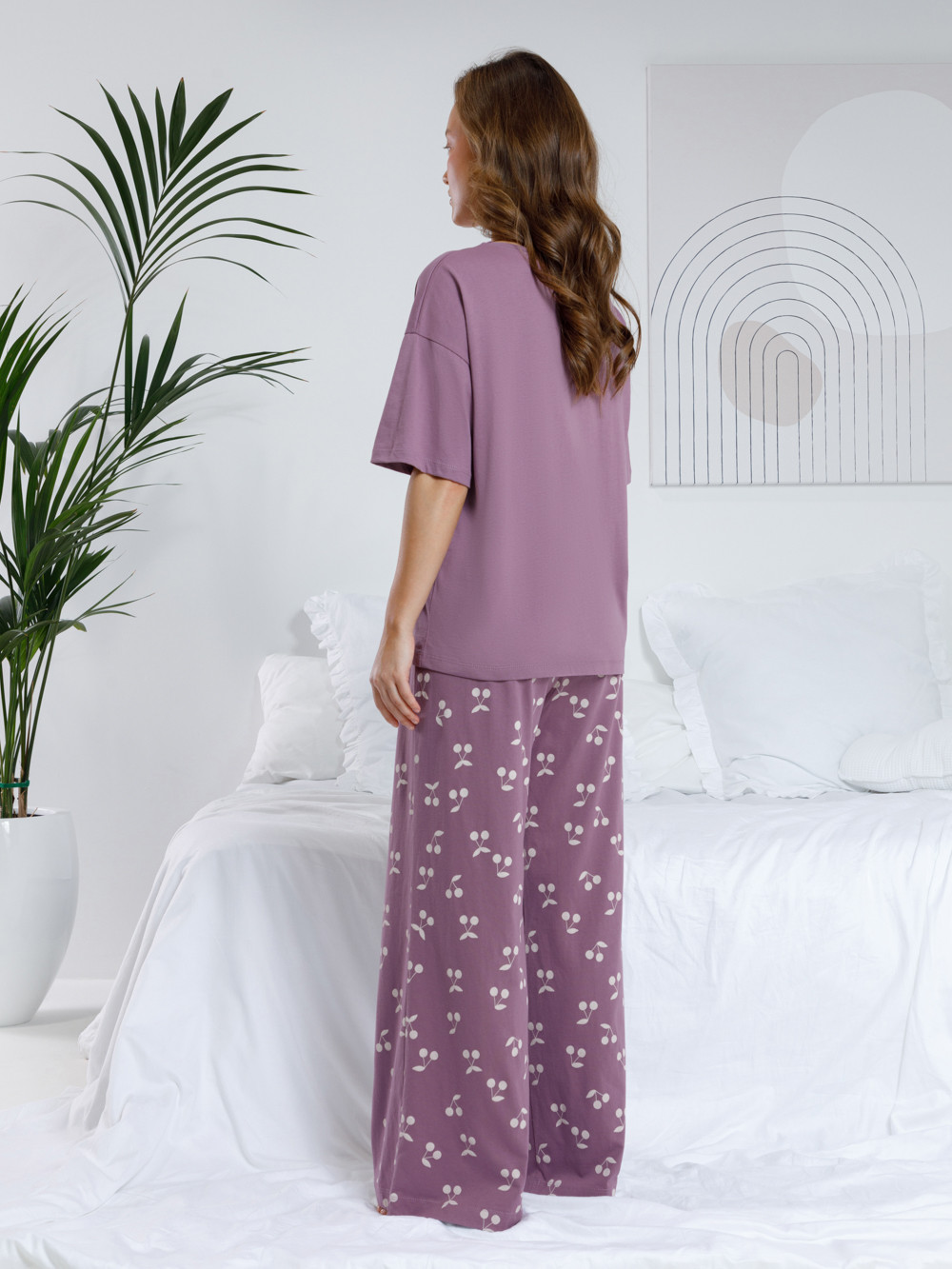 Комплекты для дома для мам, артикул: МП 20209, цвет: бордовый, фото 5