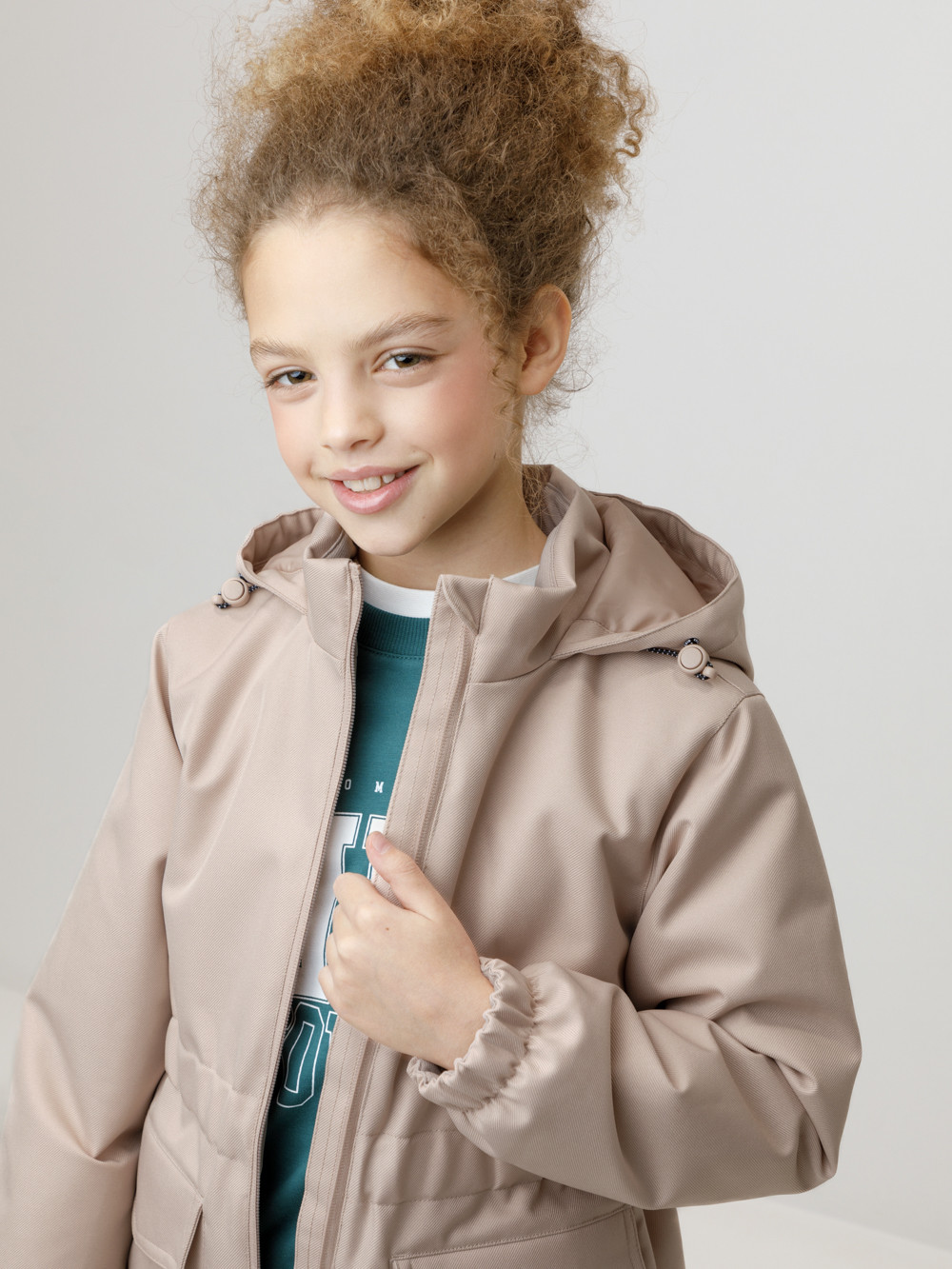 Пальто для девочки, артикул: ВК 32152/26/6 УЗГ, цвет: бежевый, фото 5