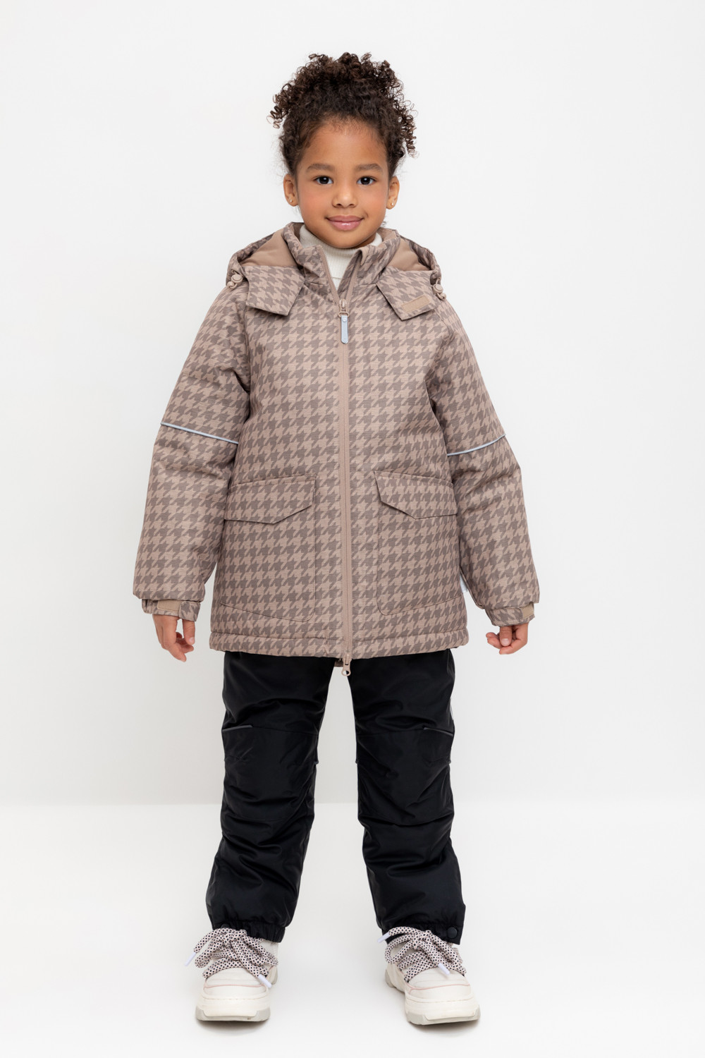 Куртка для девочки, артикул: ВК 38113/н/1 ГР, цвет: бежевый, фото 5