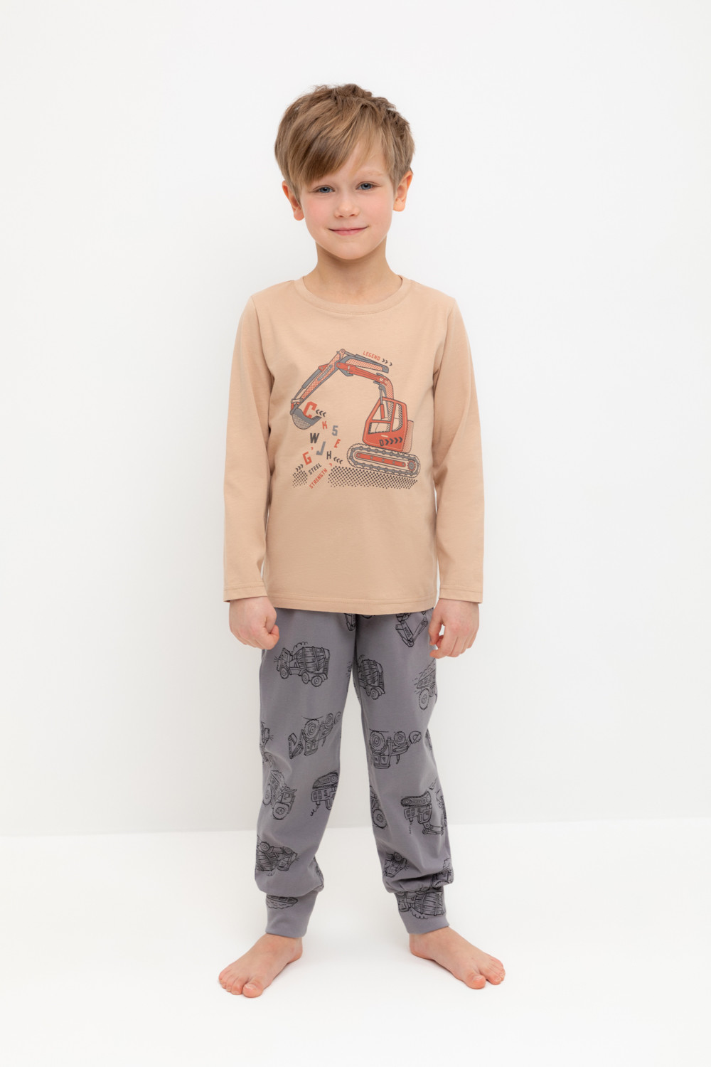 Пижама для мальчика, артикул: К 1606, цвет: бежевый, фото 5