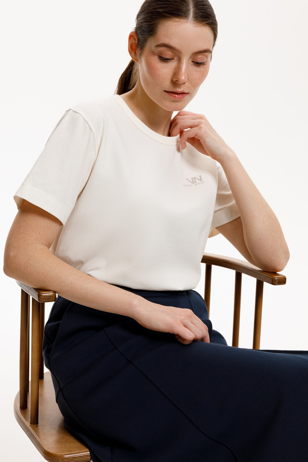 Футболки женские для мам, артикул: ЕВТ 3316, цвет: бежевый, фото 5