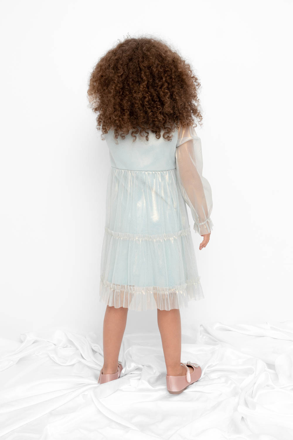 Платье для девочки, артикул: К 5855, цвет: голубой, фото 5