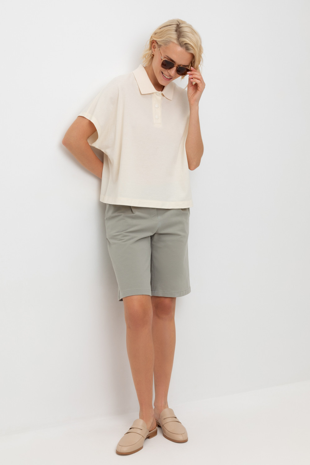 Шорты женские для мам, артикул: ЕВТ 4138, цвет: зеленый, фото 5