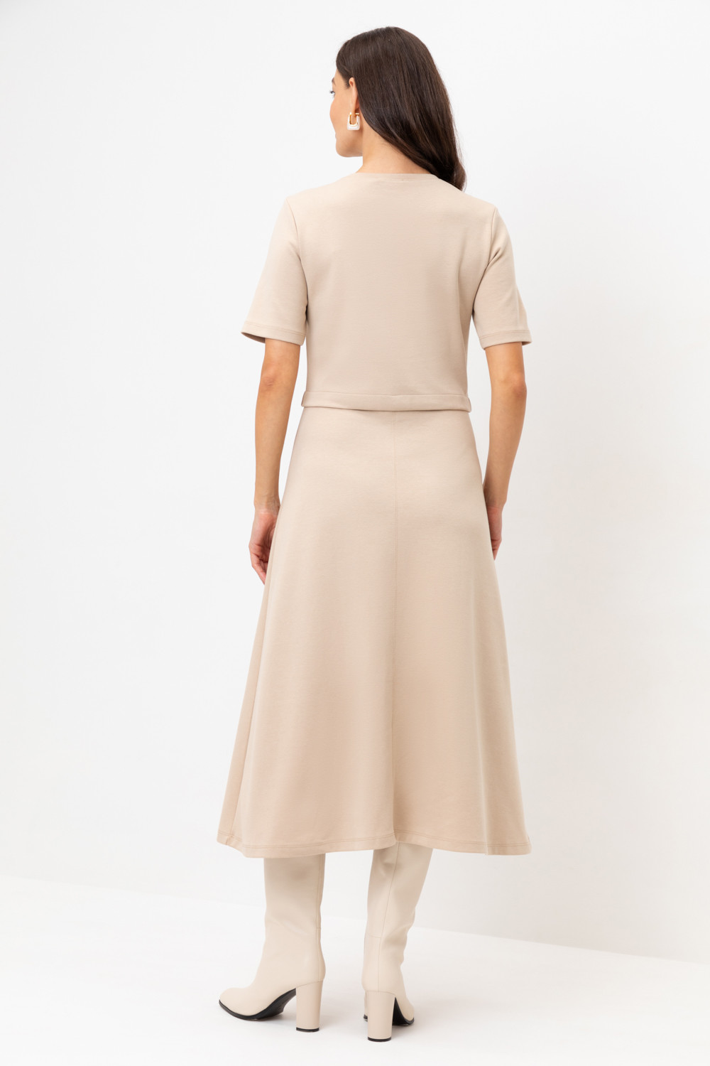 Платья женские для мам, артикул: ЕВТ 5058, цвет: бежевый, фото 5