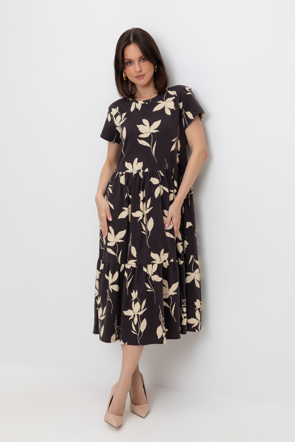 Платья женские для мам, артикул: ЕВТ 5019, цвет: черный3, фото 5