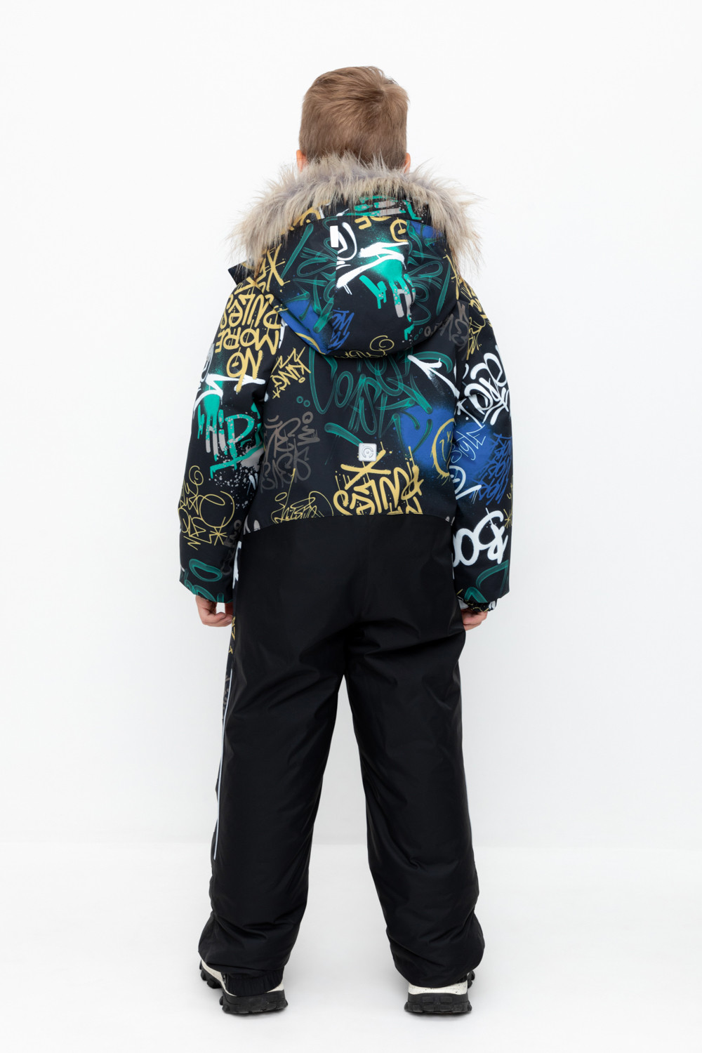 Комбинезоны утепленные для мальчика, артикул: ВК 60120/н/7 ГР, цвет: черный3, фото 5