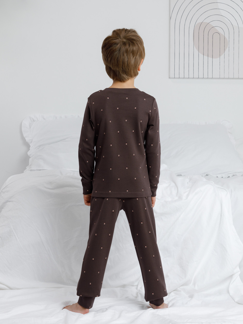 Пижама для мальчика, артикул: К 1621, цвет: коричневый, фото 5