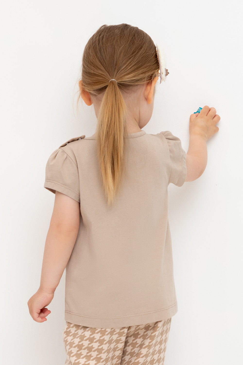 Футболка для девочки, артикул: КР 302548, цвет: бежевый, фото 5