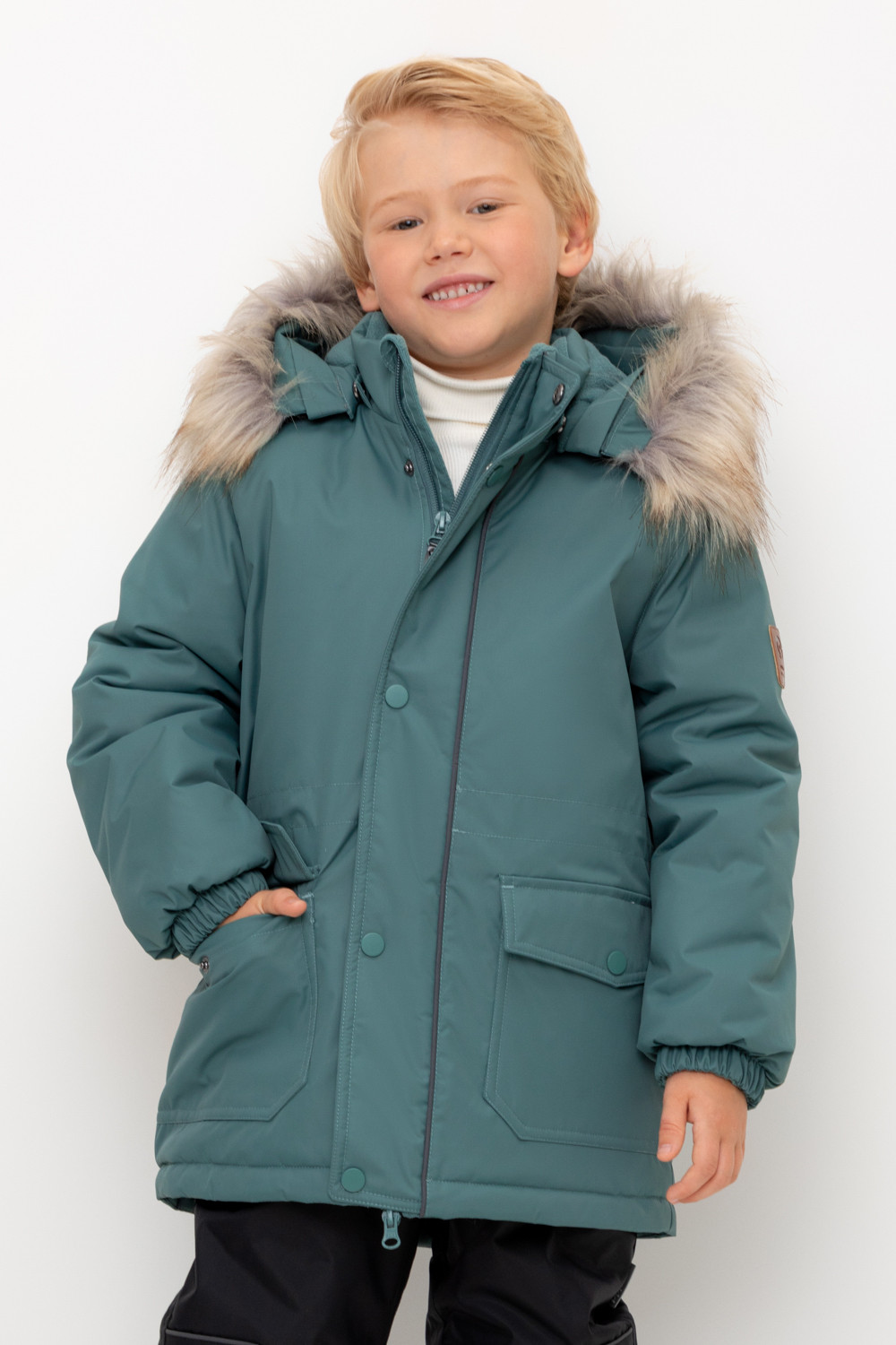 Пальто, плащи для мальчика, артикул: ВК 36096/5 УЗГ (104-122), цвет: зеленый, фото 5