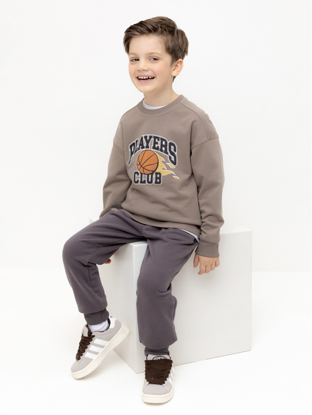 Свитшоты для мальчика, артикул: КР 302392, цвет: коричневый, фото 5