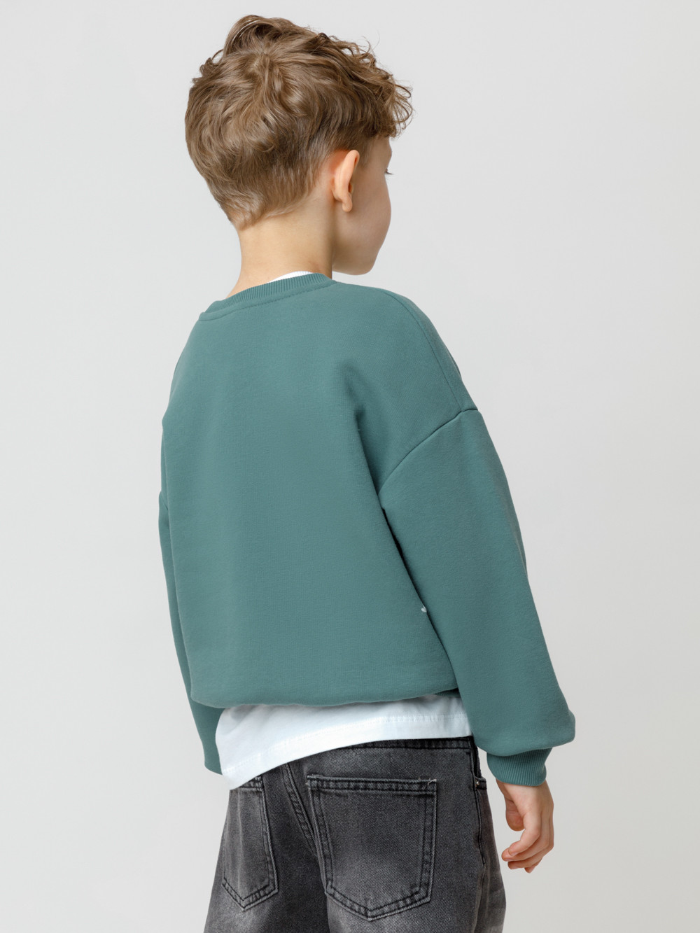 Свитшоты для мальчика, артикул: КР 302802, цвет: зеленый, фото 5