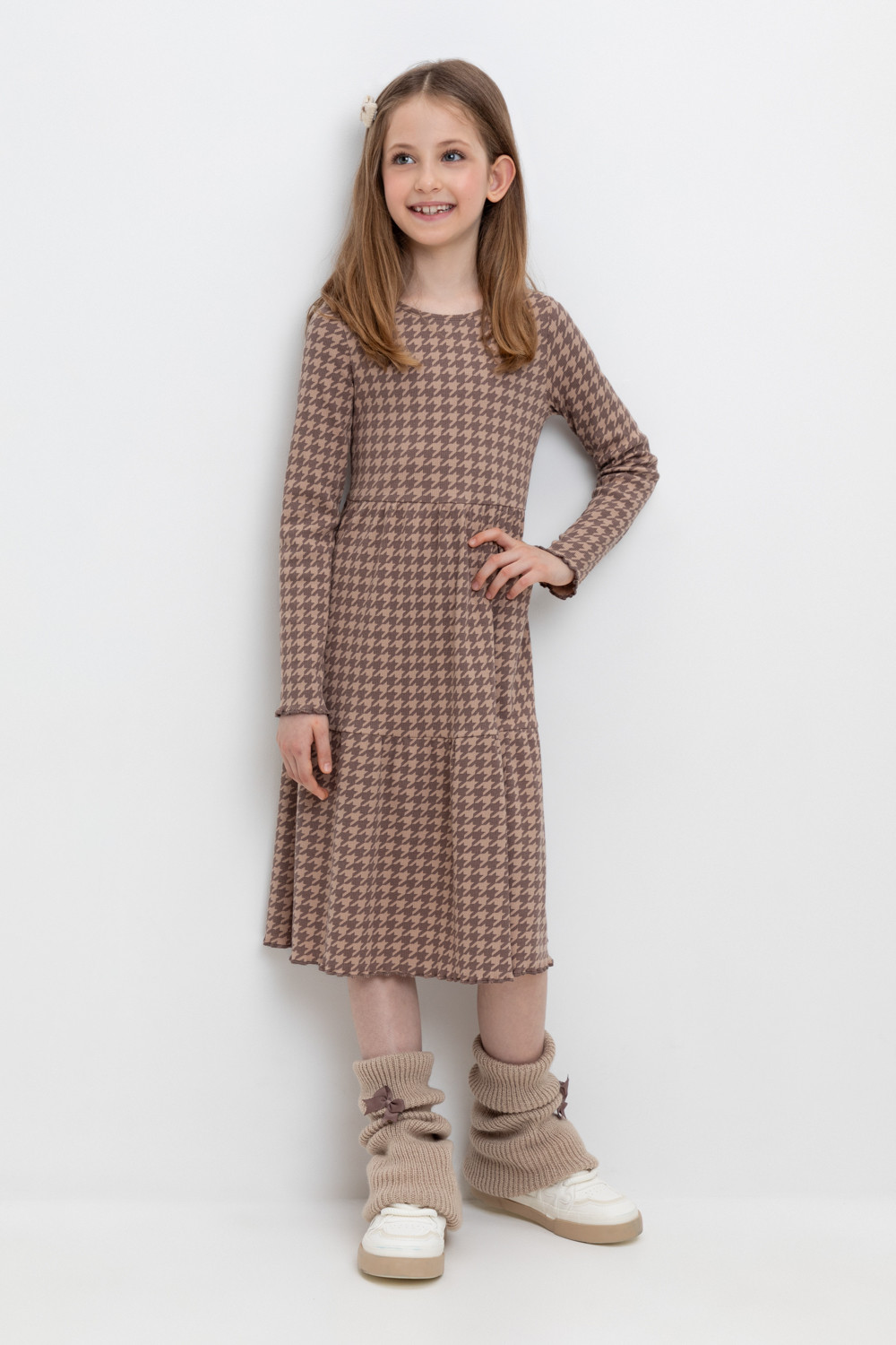 Платье для девочки, артикул: КР 5893, цвет: бежевый, фото 5