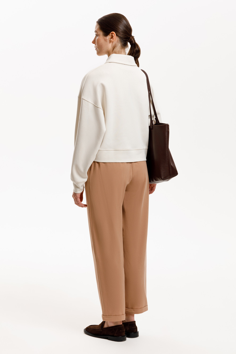 Брюки женские для мам, артикул: ЕВТ 4132, цвет: коричневый, фото 5