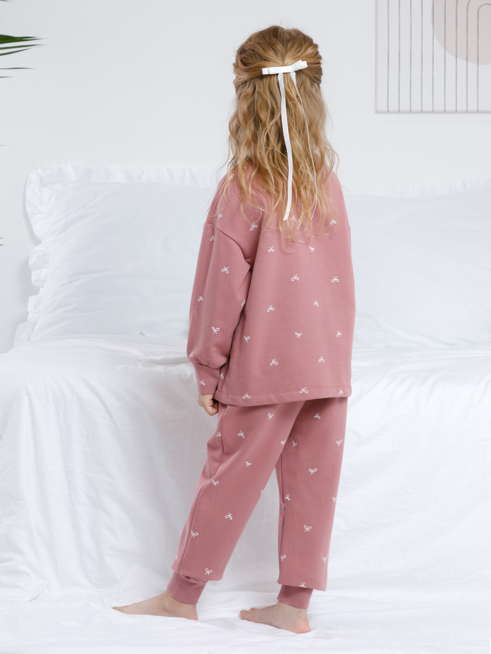 Пижама для девочки, артикул: К 1581, цвет: бордовый, фото 5