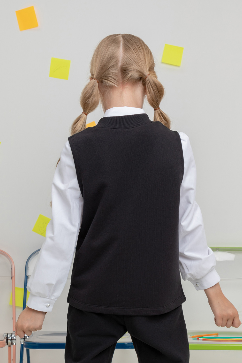 Жилеты для девочки, артикул: К 302150, цвет: черный, фото 5