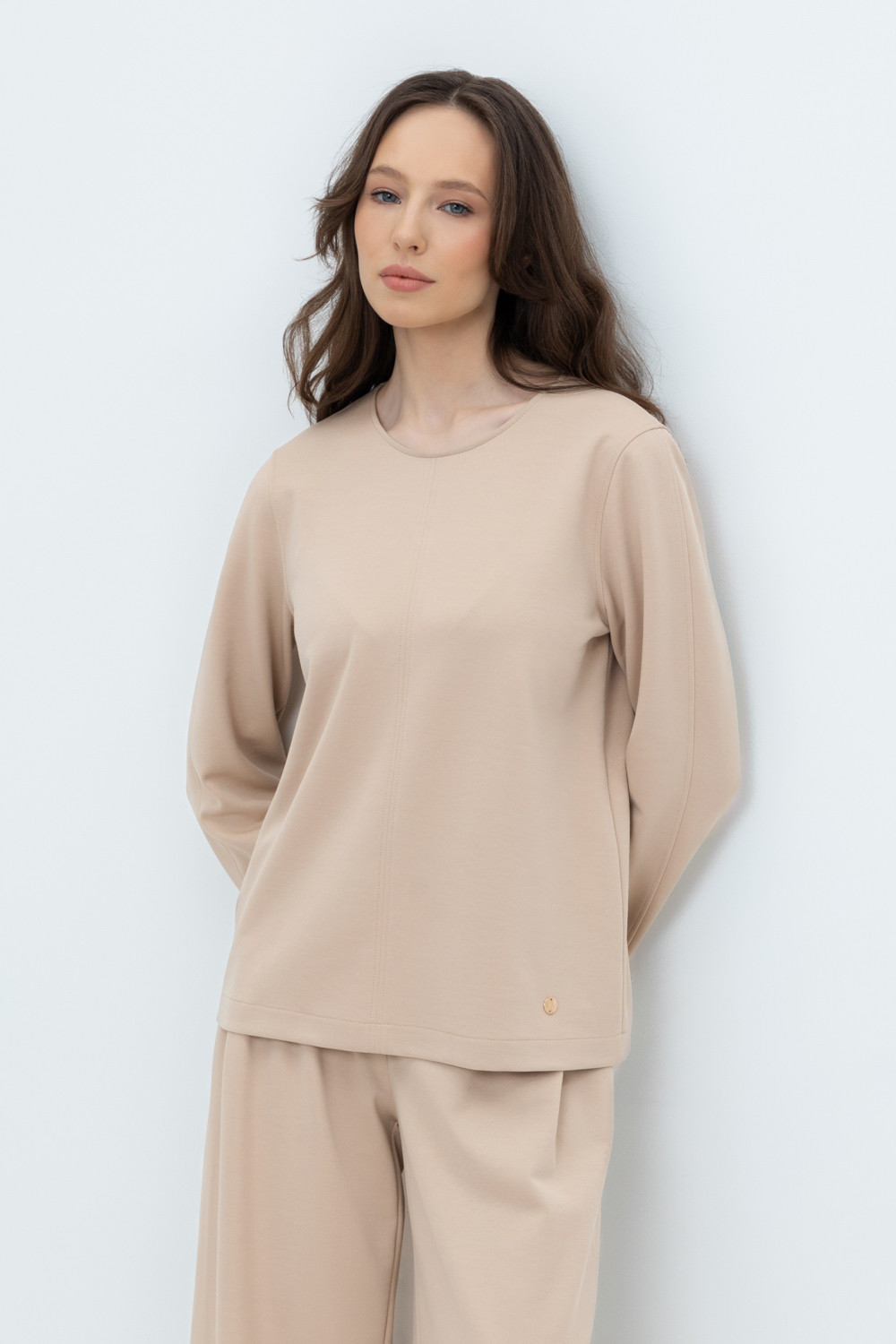 Джемперы женские для мам, артикул: ЕВТ 3163, цвет: бежевый, фото 5