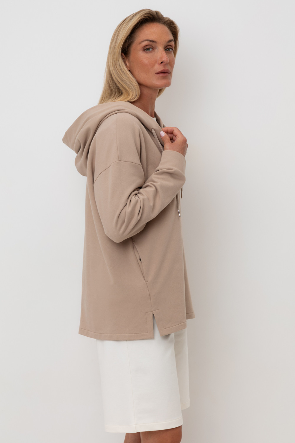 Шорты женские для мам, артикул: ЕВТ 4138, цвет: бежевый, фото 5