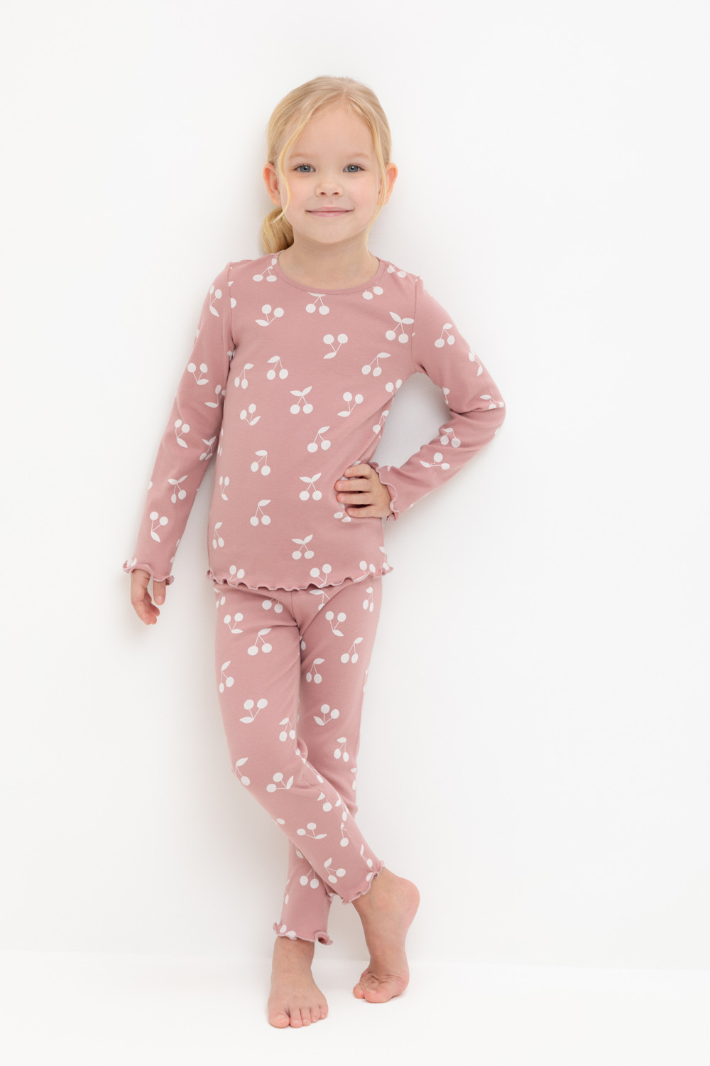 Пижама для девочки, артикул: К 1618, цвет: розовый, фото 5