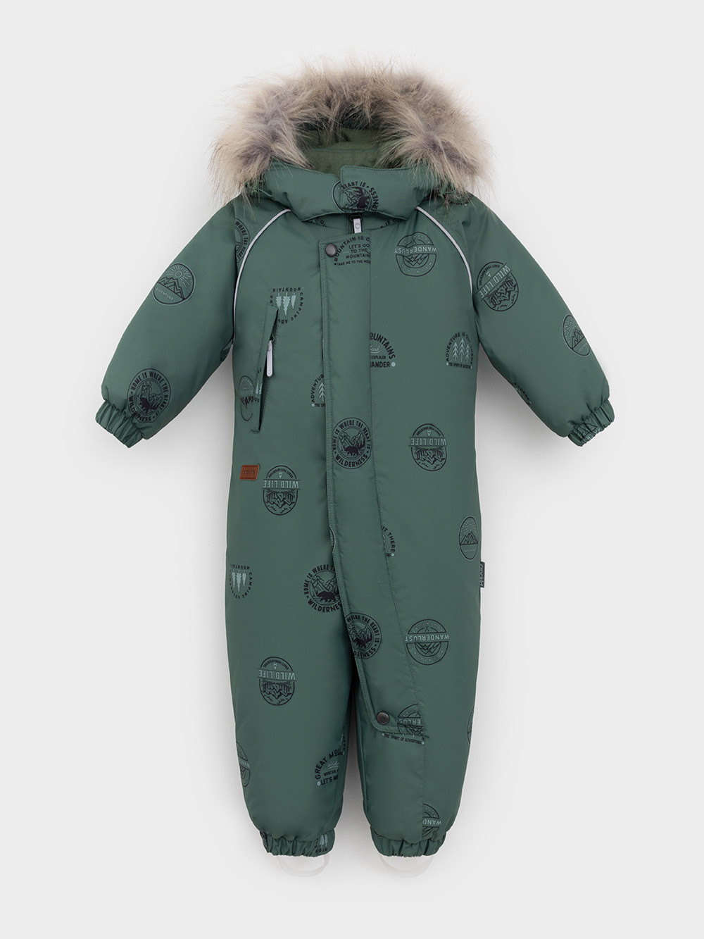 Комбинезоны утепленные для мальчика, артикул: ВК 60116/н/19 Ал, цвет: зеленый, фото 5