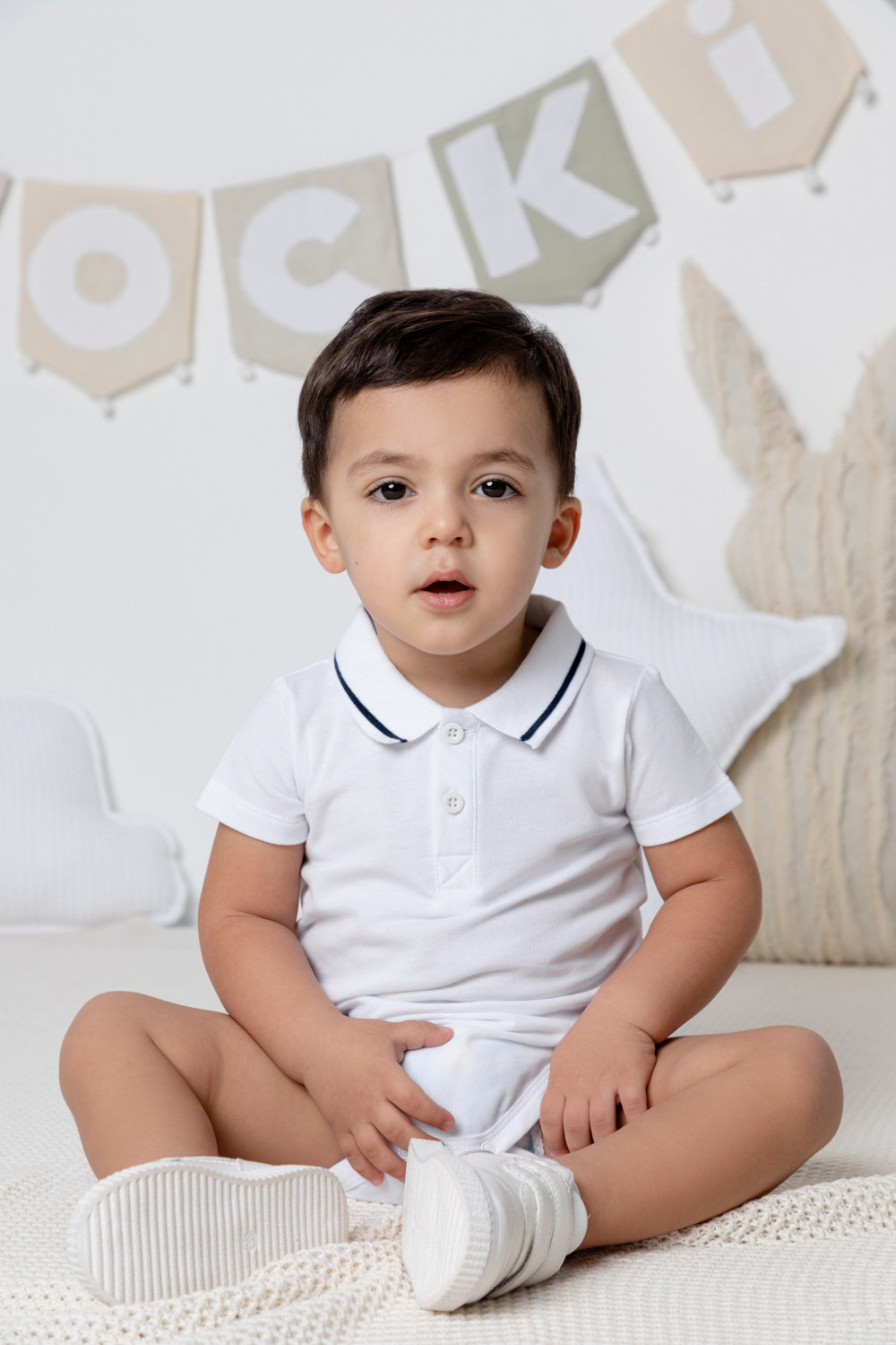 Полукомбинезон для мальчика, артикул: КР 6464, цвет: белый, фото 5