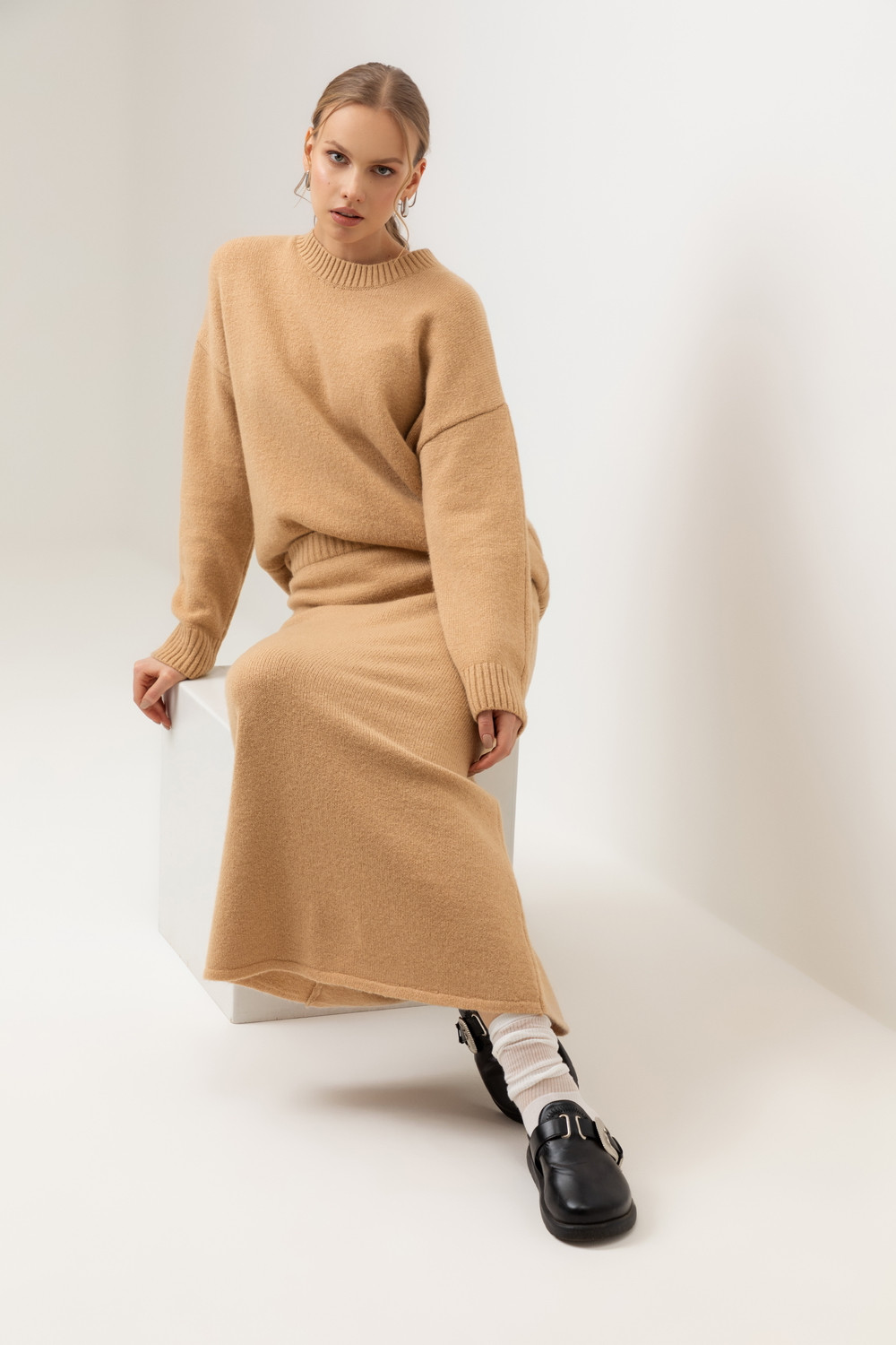 Джемперы женские для мам, артикул: ЕВ 30287/ш, цвет: коричневый, фото 5