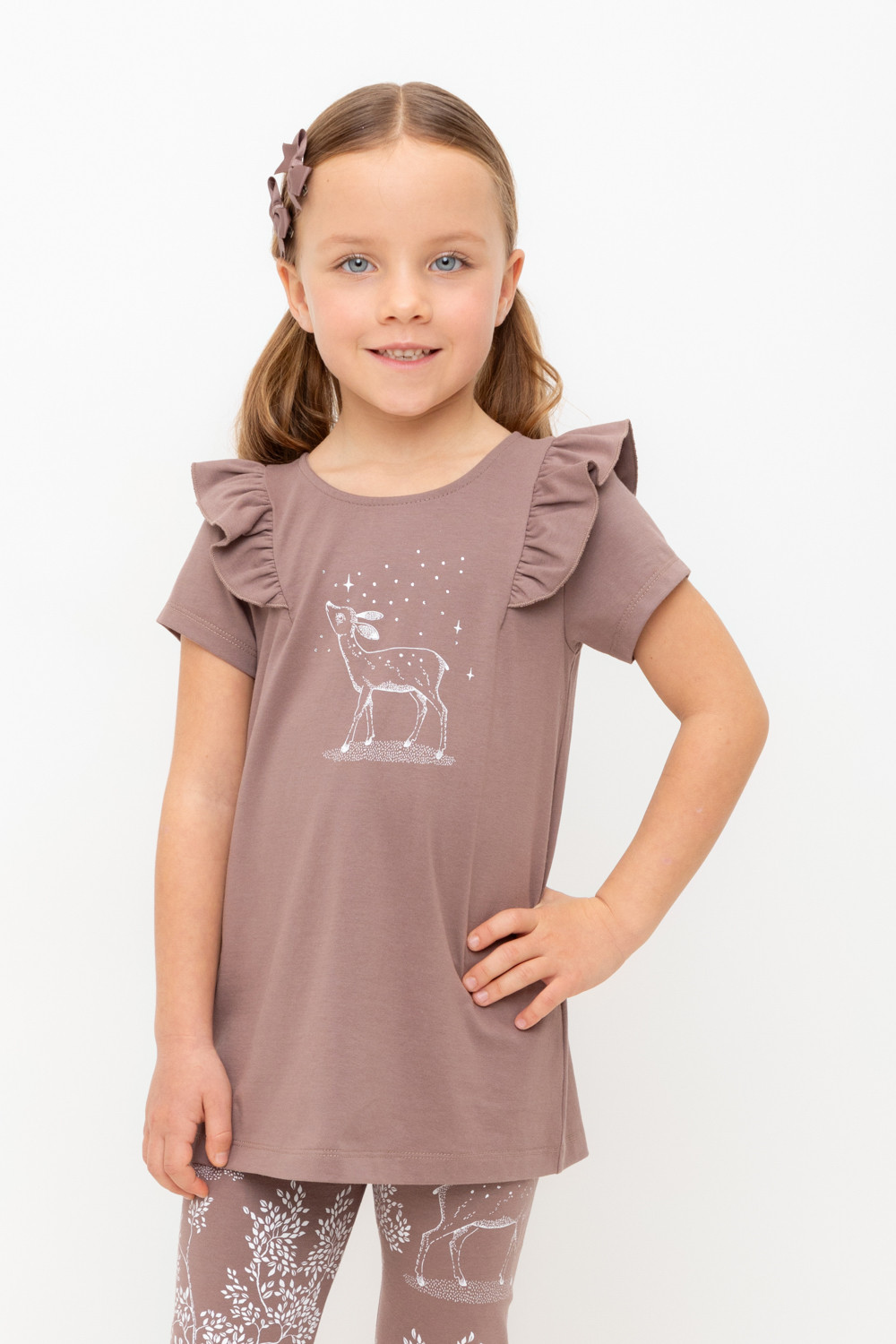 Блузка для девочки, артикул: КР 5904, цвет: коричневый, фото 5