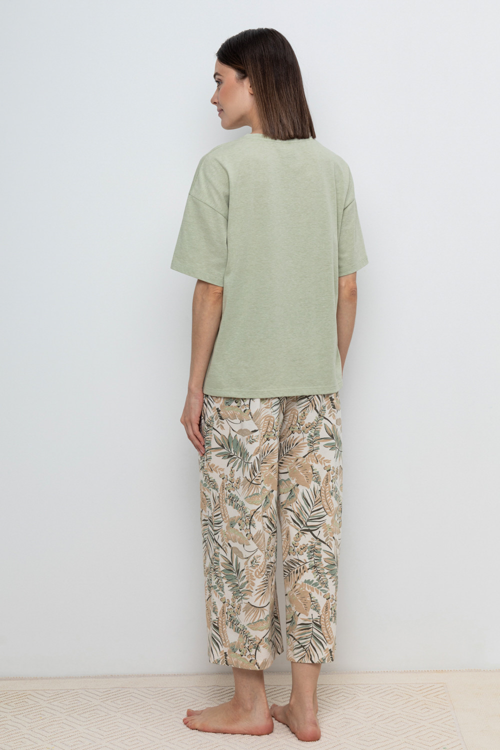 Брюки для дома для мам, артикул: Е 40037, цвет: светло-бежевый, фото 5