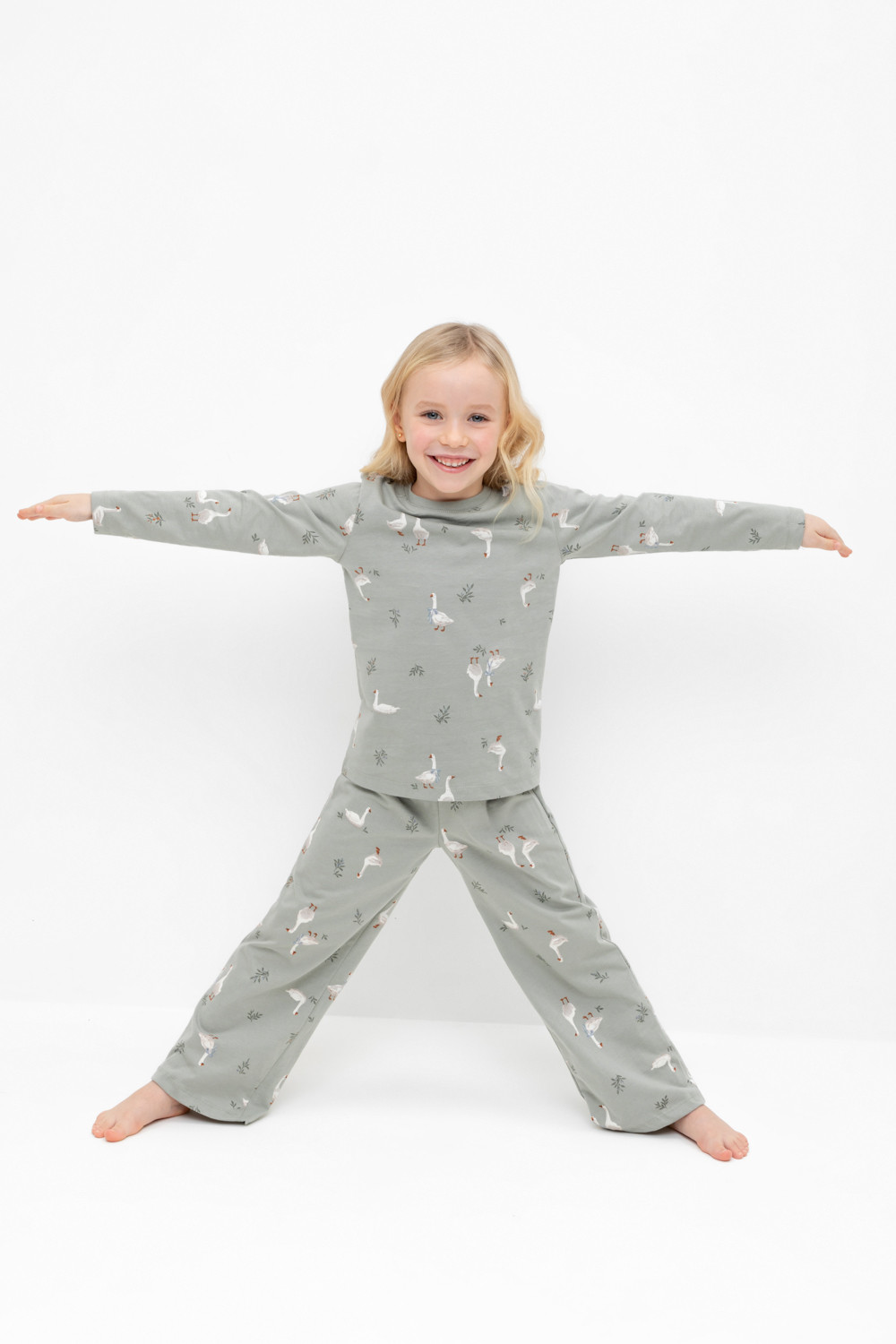 Пижама для девочки, артикул: К 1622, цвет: зеленый, фото 5