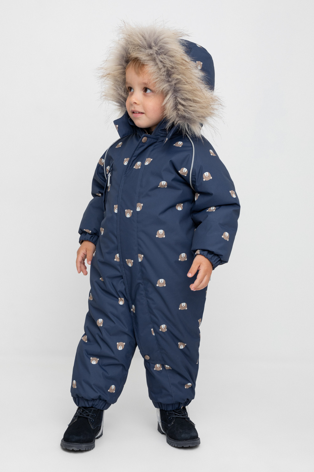 Комбинезоны утепленные для мальчика, артикул: ВК 60116/н/12 ГР, цвет: темно-синий, фото 5