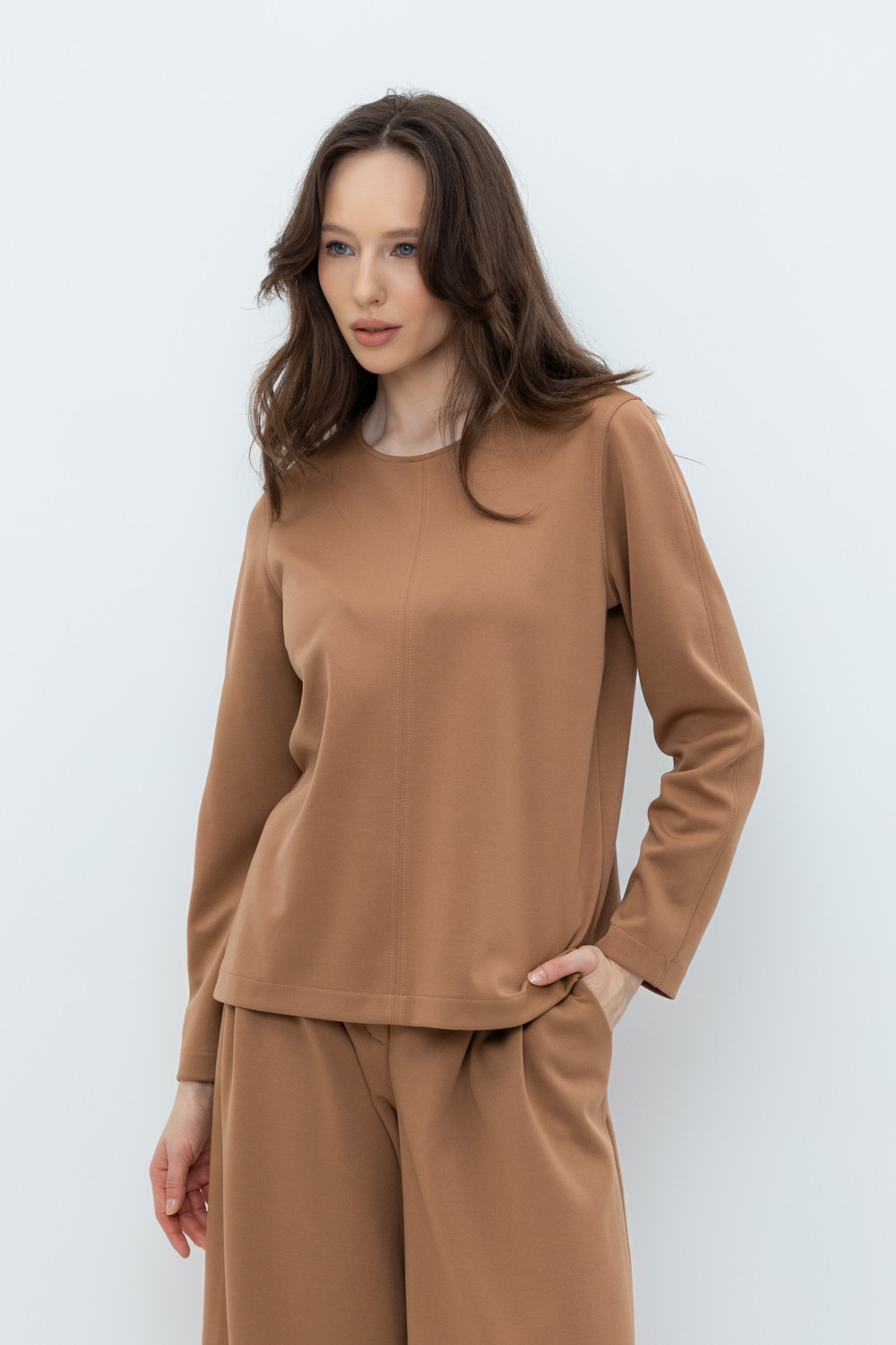 Джемперы женские для мам, артикул: ЕВТ 3163, цвет: коричневый, фото 5