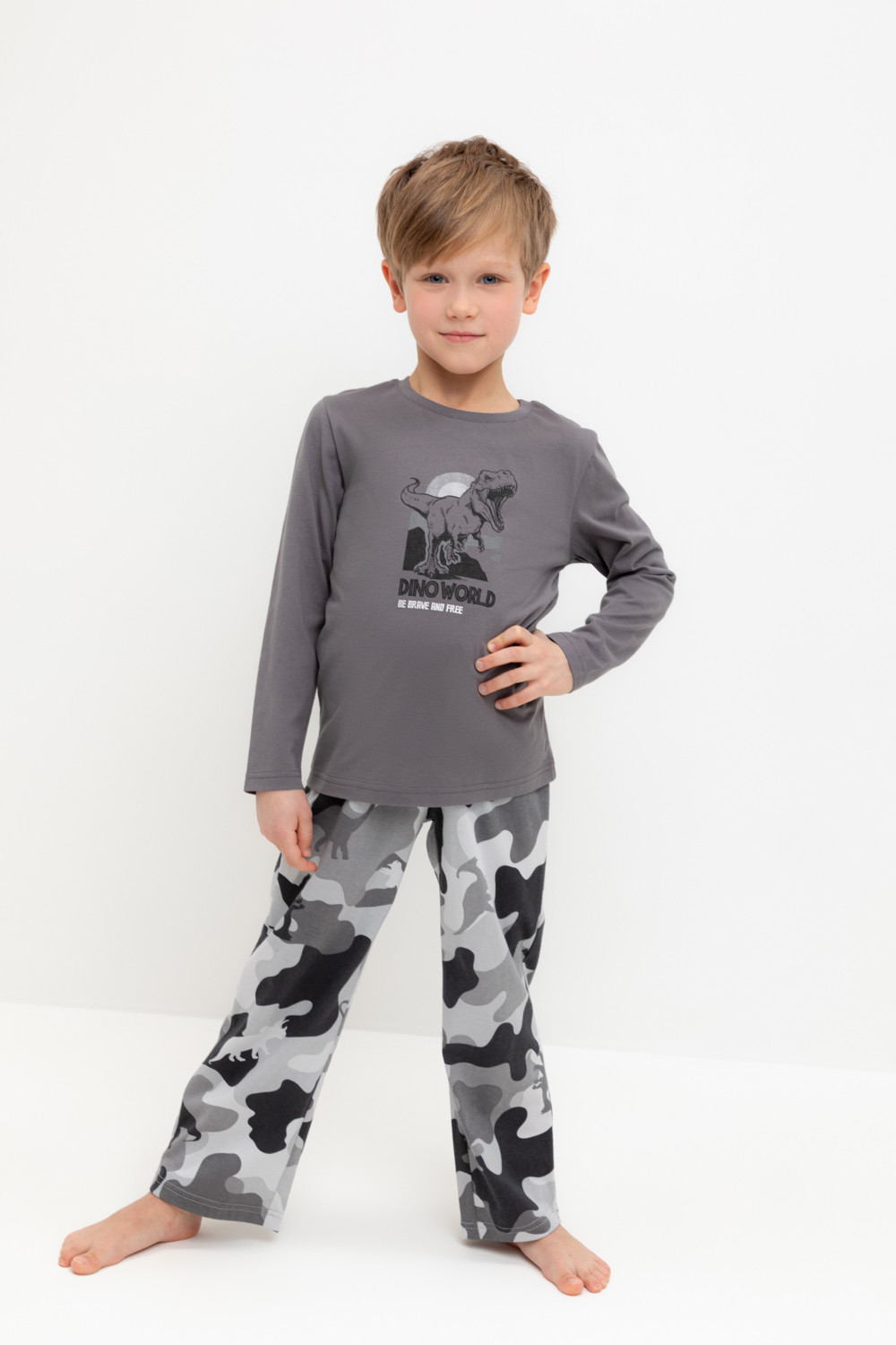 Пижама для мальчика, артикул: К 1600, цвет: темно-серый, фото 5