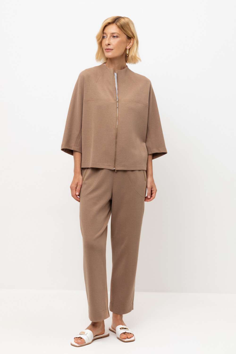 Брюки женские для мам, артикул: ЕВТ 4134, цвет: коричневый, фото 5