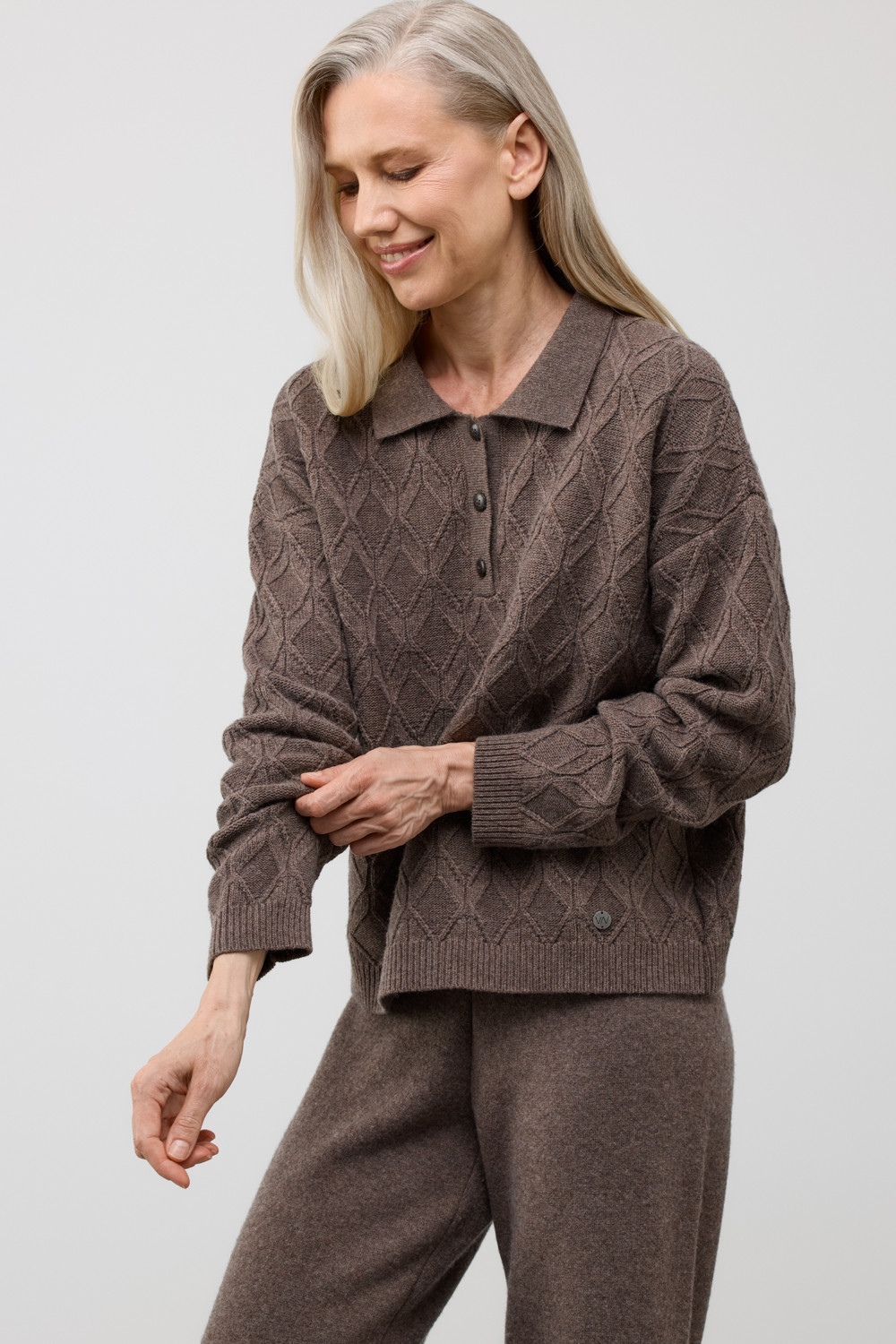 Джемперы женские для мам, артикул: ЕВ 30293/ш, цвет: коричневый, фото 5