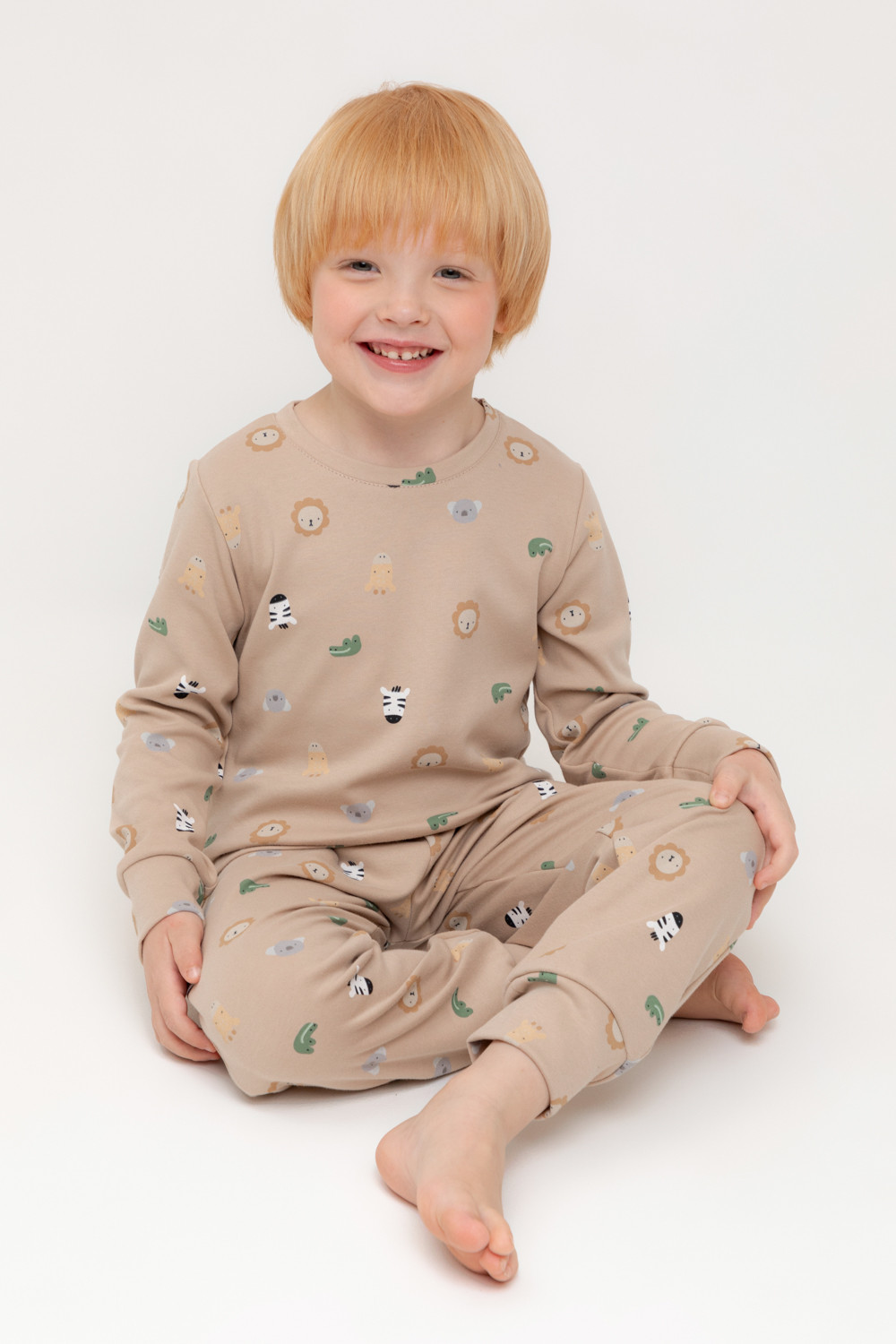 Пижама для мальчика, артикул: К 1552, цвет: бежевый, фото 5
