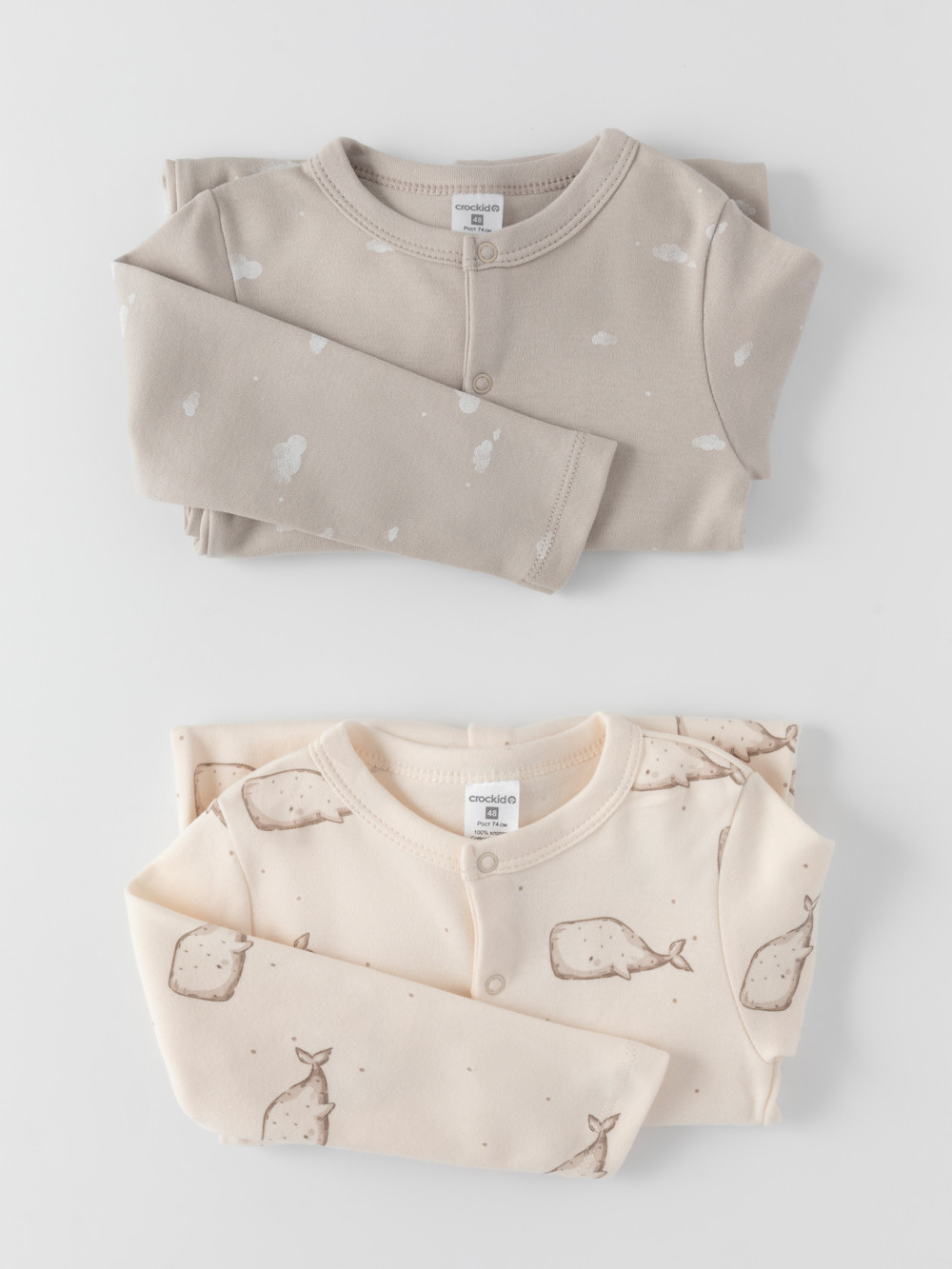 Комбинезон для новорожденных, артикул: К 6541-2уп, цвет: светло-бежевый, фото 5