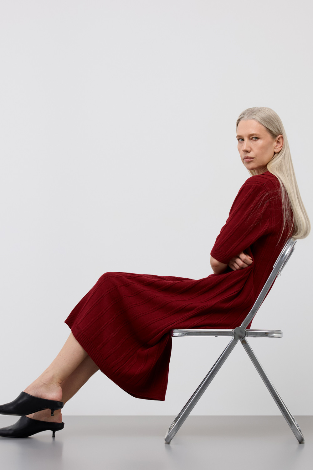 Платья женские для мам, артикул: ЕВ 531/ш, цвет: бордовый, фото 5