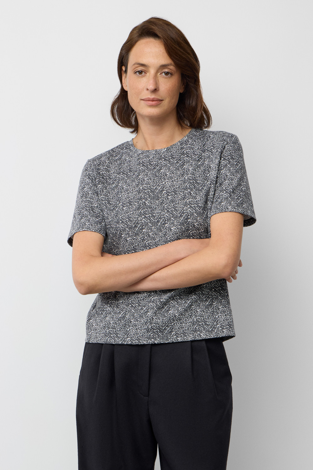 Футболки женские для мам, артикул: ЕВТ 3216, цвет: темно-серый, фото 5