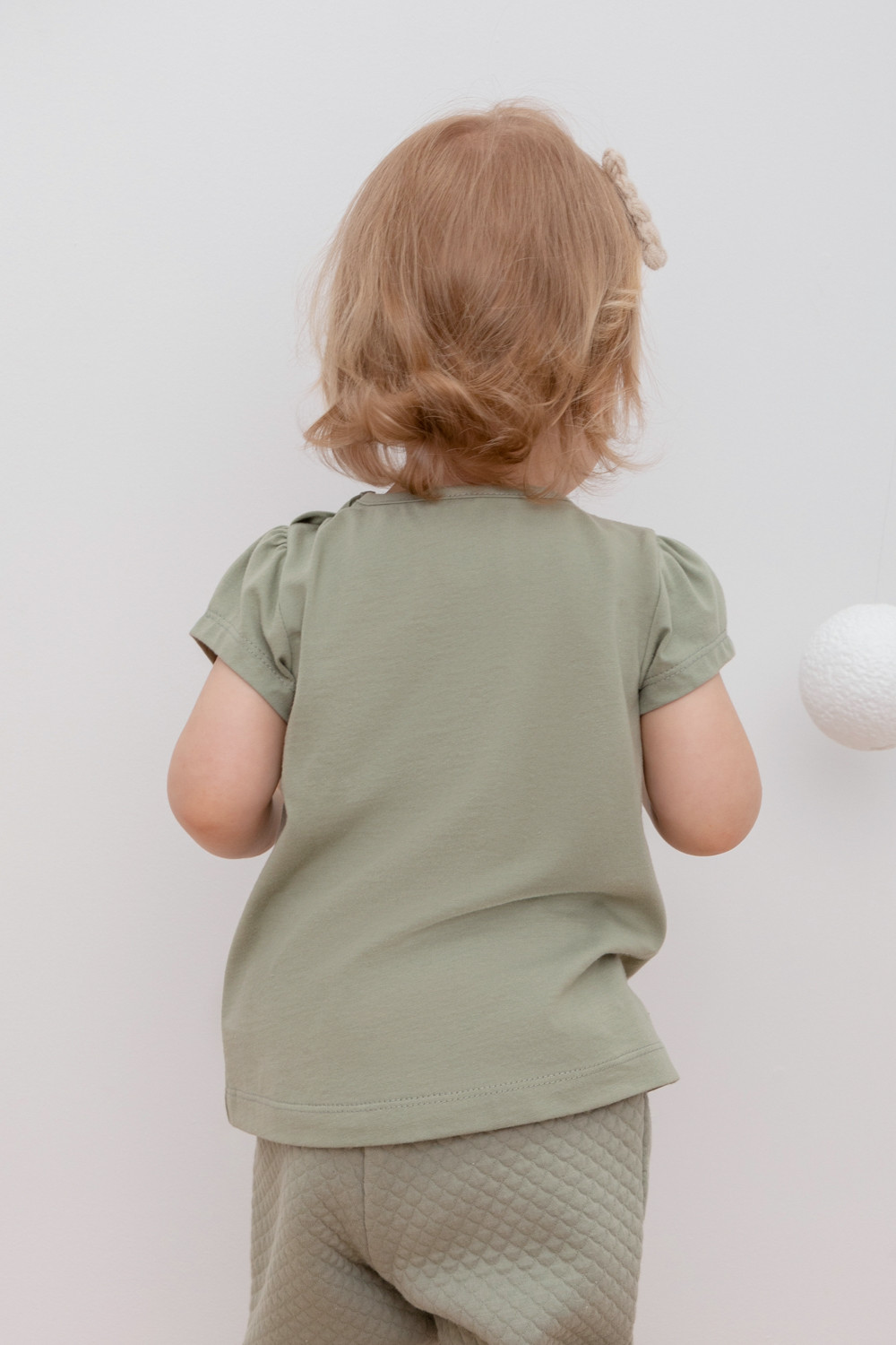 Футболка для девочки, артикул: КР 302260, цвет: хаки, фото 5