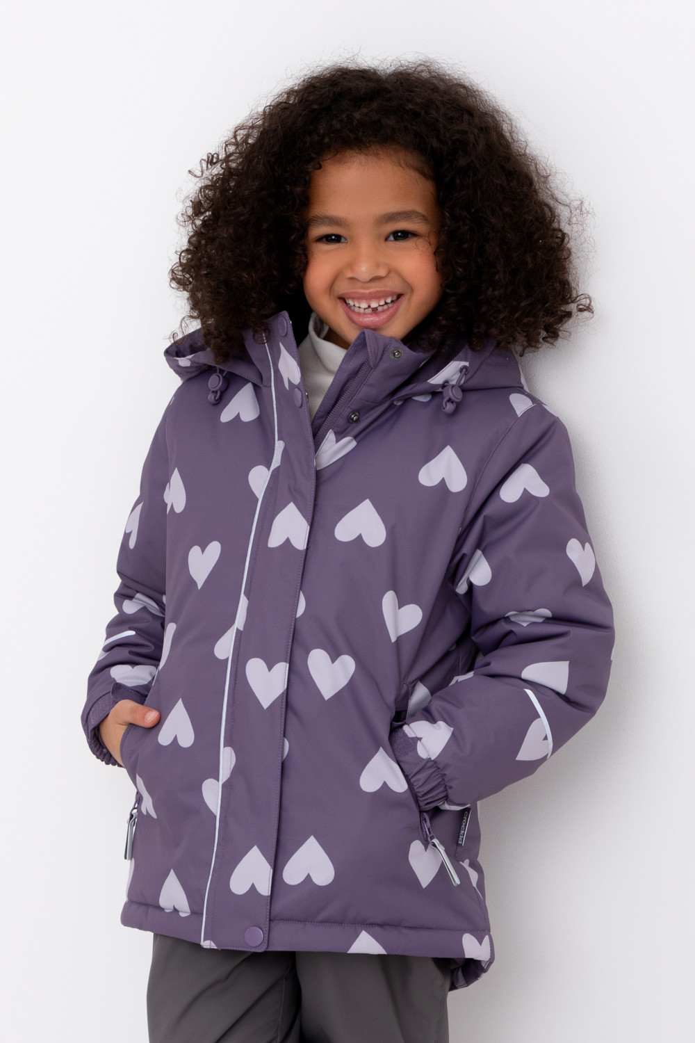 Куртка для девочки, артикул: ВК 38111/н/2 ГР, цвет: фиолетовый, фото 5
