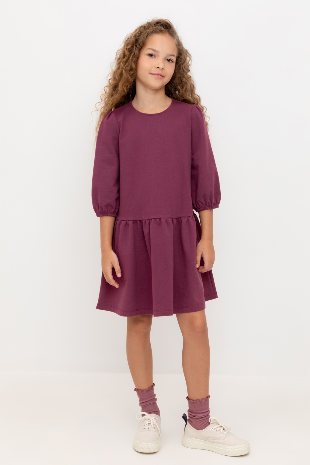Платье для девочки, артикул: КР 5898, цвет: бордовый, фото 5