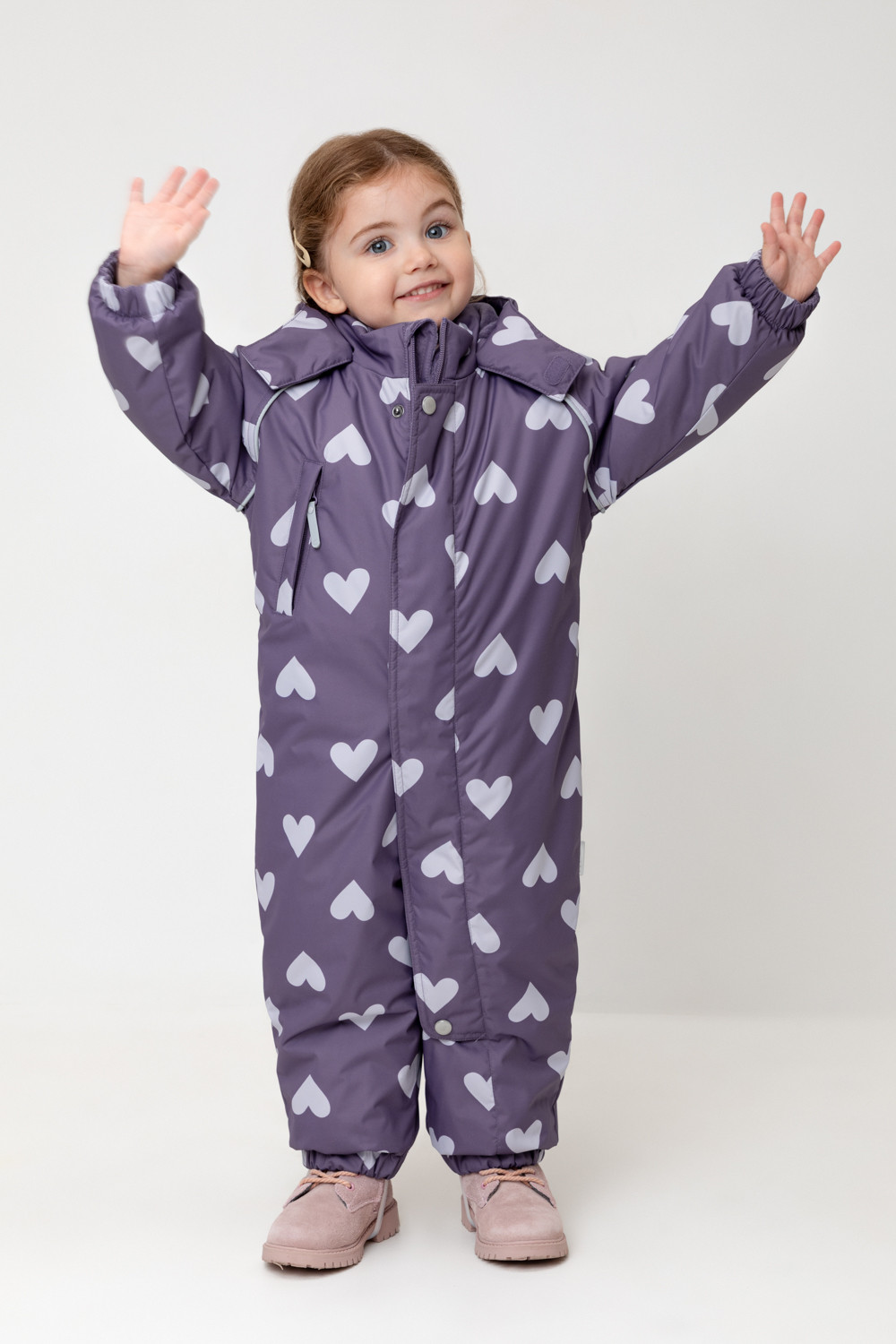 Комбинезоны утепленные для девочки, артикул: ВК 60113/н/3 УЗГ, цвет: фиолетовый, фото 5